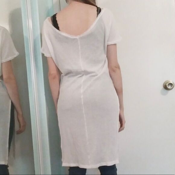 Out From Under Light Pink Sheer Long Slitted Tunic - Picture 8 of 8